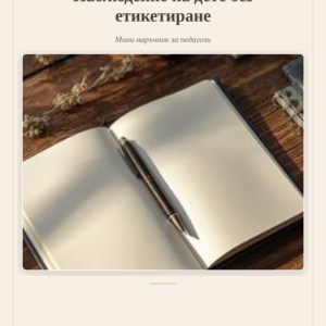 Наблюдение на дете без етикетиране